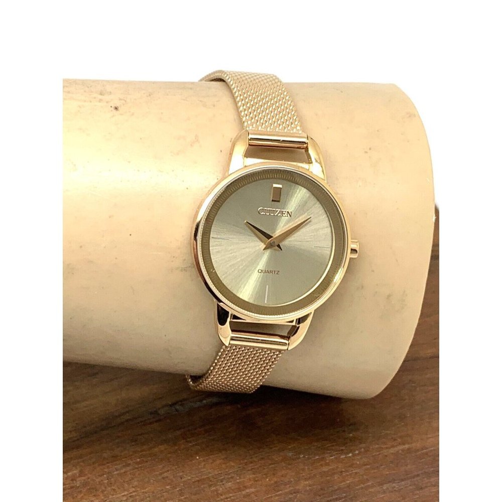 Citizen Women's Watch EZ7003-51X Quartz Rose Gold Mesh Band Steel Petite 26mm - Picture 9 of 12